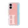 スリムプロテクションプレミアムケース with MagSafe［ オリジナル - initial color line - H pink ］