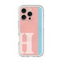 スリムプロテクションプレミアムケース with MagSafe［ オリジナル - initial color line - H pink ］