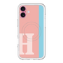 スリムプロテクションプレミアムケース with MagSafe［ オリジナル - initial color line - H pink ］