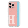 スリムプロテクションプレミアムケース with MagSafe［ オリジナル - initial color line - H pink ］