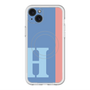スリムプロテクションプレミアムケース with MagSafe［ オリジナル - initial color line - H blue ］