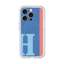 スリムプロテクションプレミアムケース with MagSafe［ オリジナル - initial color line - H blue ］