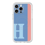 スリムプロテクションプレミアムケース with MagSafe［ オリジナル - initial color line - H blue ］