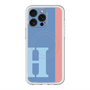 スリムプロテクションプレミアムケース with MagSafe［ オリジナル - initial color line - H blue ］