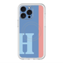 スリムプロテクションプレミアムケース with MagSafe［ オリジナル - initial color line - H blue ］