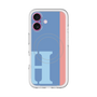スリムプロテクションプレミアムケース with MagSafe［ オリジナル - initial color line - H blue ］