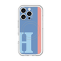 スリムプロテクションプレミアムケース with MagSafe［ オリジナル - initial color line - H blue ］