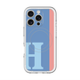 スリムプロテクションプレミアムケース with MagSafe［ オリジナル - initial color line - H blue ］