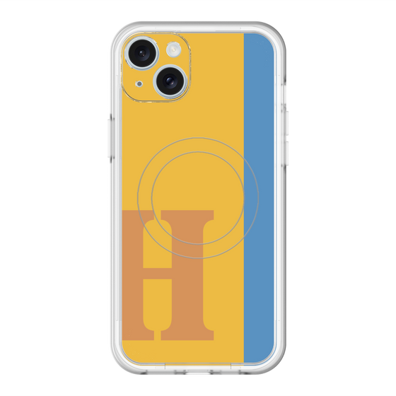 スリムプロテクションプレミアムケース with MagSafe［ オリジナル - initial color line - H orange ］