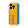 スリムプロテクションプレミアムケース with MagSafe［ オリジナル - initial color line - H orange ］