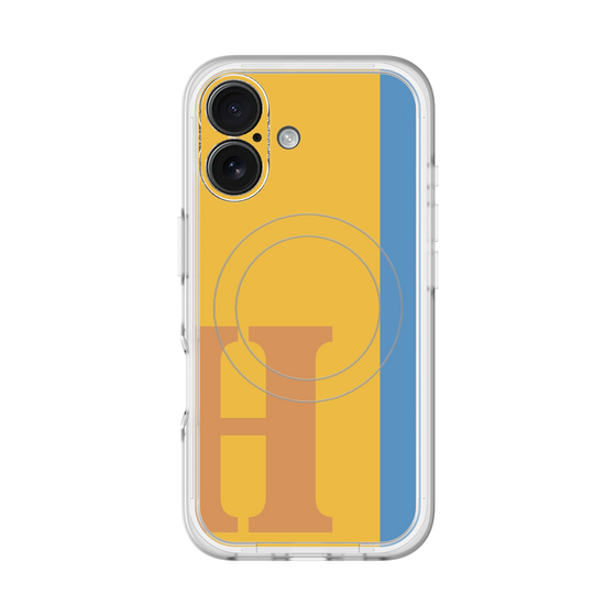 スリムプロテクションプレミアムケース with MagSafe［ オリジナル - initial color line - H orange ］
