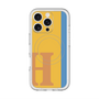 スリムプロテクションプレミアムケース with MagSafe［ オリジナル - initial color line - H orange ］