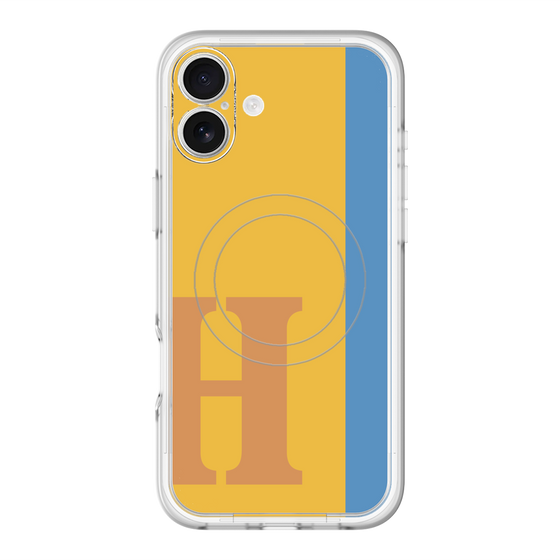 スリムプロテクションプレミアムケース with MagSafe［ オリジナル - initial color line - H orange ］