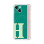 スリムプロテクションプレミアムケース with MagSafe［ オリジナル - initial color line - H green ］