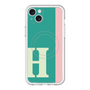 スリムプロテクションプレミアムケース with MagSafe［ オリジナル - initial color line - H green ］