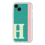 スリムプロテクションプレミアムケース with MagSafe［ オリジナル - initial color line - H green ］