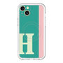 スリムプロテクションプレミアムケース with MagSafe［ オリジナル - initial color line - H green ］