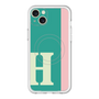 スリムプロテクションプレミアムケース with MagSafe［ オリジナル - initial color line - H green ］