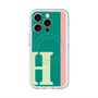 スリムプロテクションプレミアムケース with MagSafe［ オリジナル - initial color line - H green ］