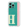 スリムプロテクションプレミアムケース with MagSafe［ オリジナル - initial color line - H green ］