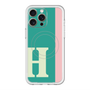 スリムプロテクションプレミアムケース with MagSafe［ オリジナル - initial color line - H green ］