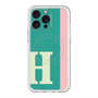 スリムプロテクションプレミアムケース with MagSafe［ オリジナル - initial color line - H green ］