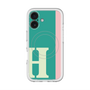 スリムプロテクションプレミアムケース with MagSafe［ オリジナル - initial color line - H green ］