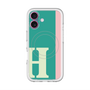 スリムプロテクションプレミアムケース with MagSafe［ オリジナル - initial color line - H green ］