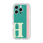 スリムプロテクションプレミアムケース with MagSafe［ オリジナル - initial color line - H green ］