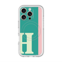 スリムプロテクションプレミアムケース with MagSafe［ オリジナル - initial color line - H green ］