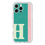 スリムプロテクションプレミアムケース with MagSafe［ オリジナル - initial color line - H green ］