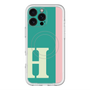 スリムプロテクションプレミアムケース with MagSafe［ オリジナル - initial color line - H green ］