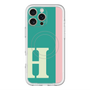 スリムプロテクションプレミアムケース with MagSafe［ オリジナル - initial color line - H green ］