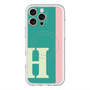 スリムプロテクションプレミアムケース with MagSafe［ オリジナル - initial color line - H green ］