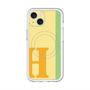 スリムプロテクションプレミアムケース with MagSafe［ オリジナル - initial color line - H yellow ］