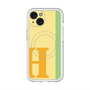 スリムプロテクションプレミアムケース with MagSafe［ オリジナル - initial color line - H yellow ］