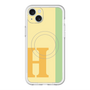 スリムプロテクションプレミアムケース with MagSafe［ オリジナル - initial color line - H yellow ］