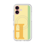 スリムプロテクションプレミアムケース with MagSafe［ オリジナル - initial color line - H yellow ］