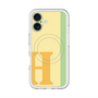 スリムプロテクションプレミアムケース with MagSafe［ オリジナル - initial color line - H yellow ］