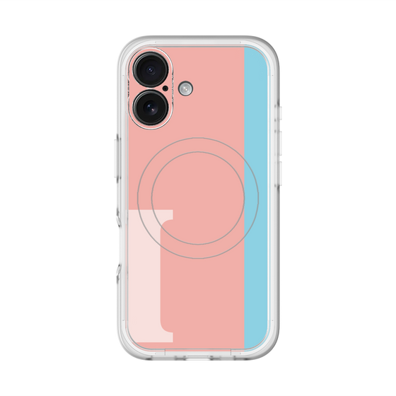 スリムプロテクションプレミアムケース with MagSafe［ オリジナル - initial color line - I pink ］