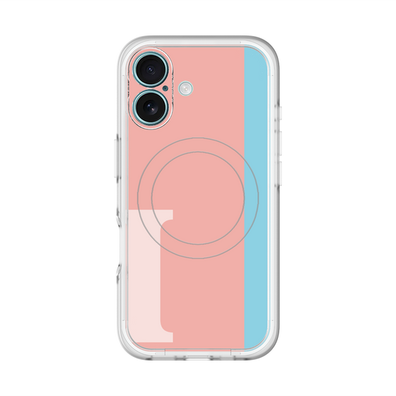 スリムプロテクションプレミアムケース with MagSafe［ オリジナル - initial color line - I pink ］