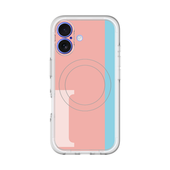 スリムプロテクションプレミアムケース with MagSafe［ オリジナル - initial color line - I pink ］
