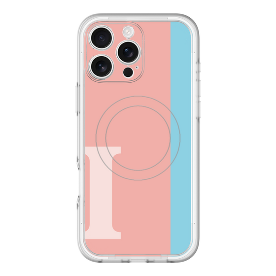 スリムプロテクションプレミアムケース with MagSafe［ オリジナル - initial color line - I pink ］