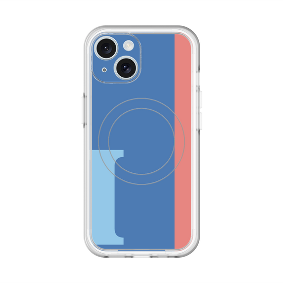 スリムプロテクションプレミアムケース with MagSafe［ オリジナル - initial color line - I blue ］