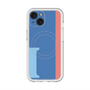 スリムプロテクションプレミアムケース with MagSafe［ オリジナル - initial color line - I blue ］