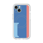 スリムプロテクションプレミアムケース with MagSafe［ オリジナル - initial color line - I blue ］