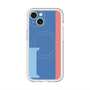 スリムプロテクションプレミアムケース with MagSafe［ オリジナル - initial color line - I blue ］