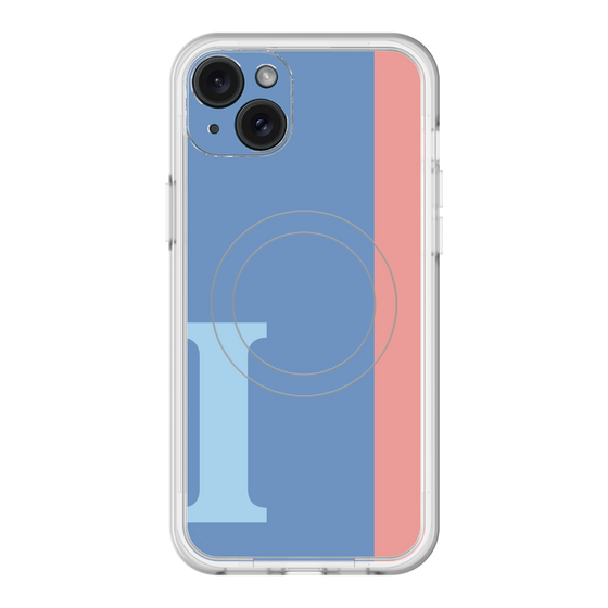 スリムプロテクションプレミアムケース with MagSafe［ オリジナル - initial color line - I blue ］