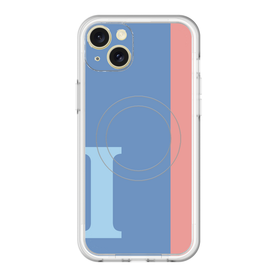 スリムプロテクションプレミアムケース with MagSafe［ オリジナル - initial color line - I blue ］