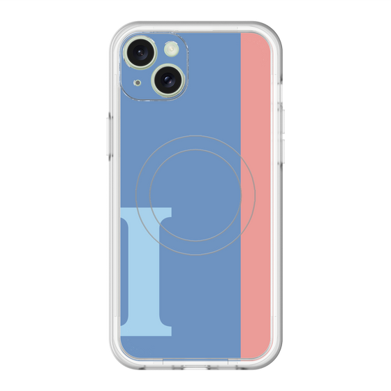 スリムプロテクションプレミアムケース with MagSafe［ オリジナル - initial color line - I blue ］